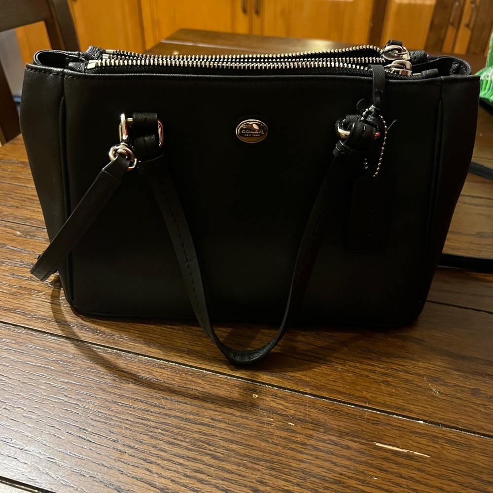 Coach Black Leather Satchel